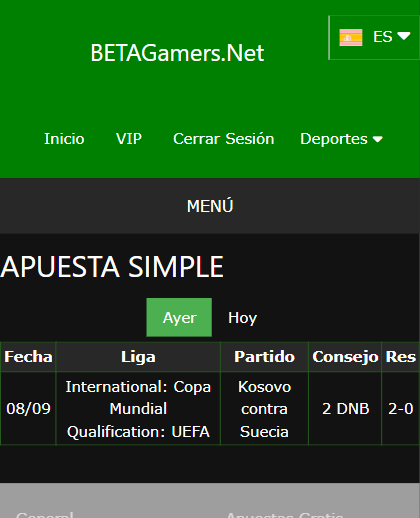 boleto de apuesta vip ganada